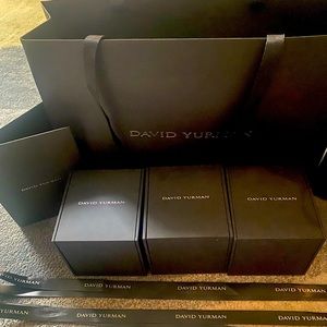 *Authentic* David Yurman jewelry boxes, ribbon, billfolds, and shopping bags.